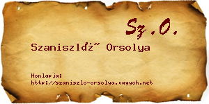Szaniszló Orsolya névjegykártya